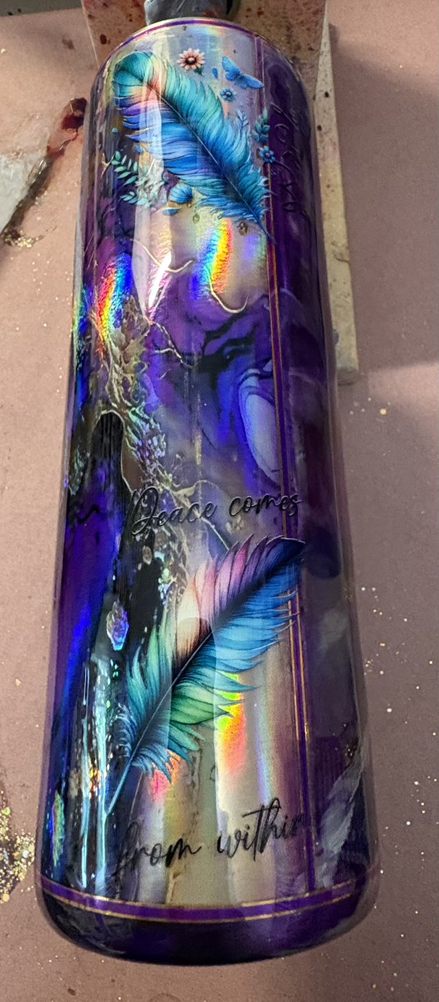 30 oz Skinny Straight Tumbler/Let it Be