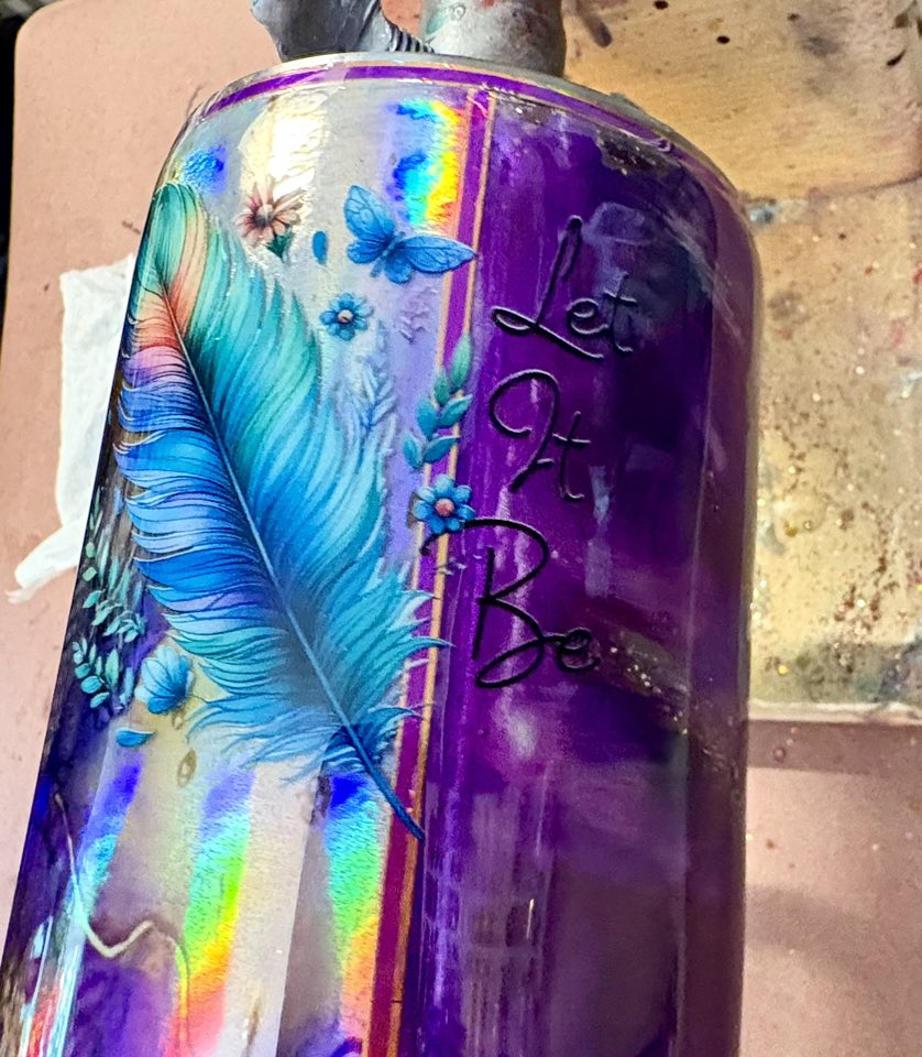 30 oz Skinny Straight Tumbler/Let it Be