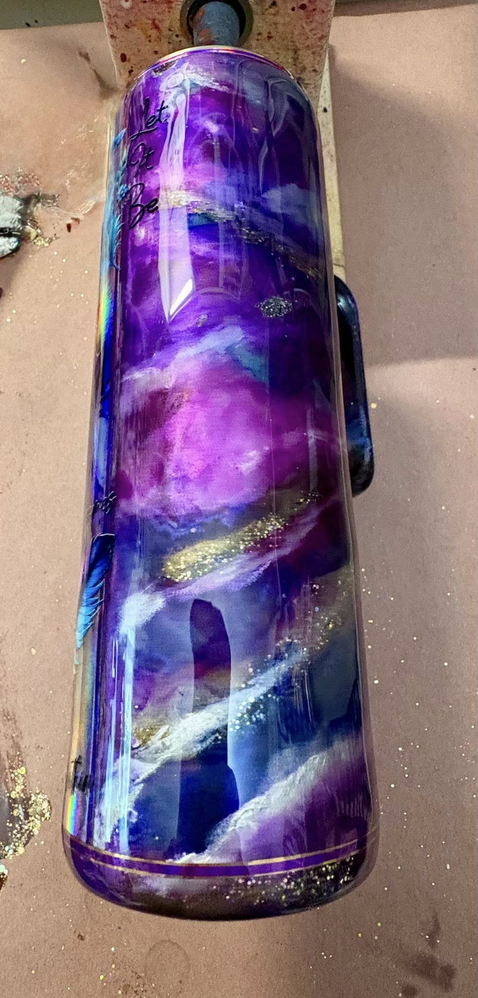 30 oz Skinny Straight Tumbler/Let it Be