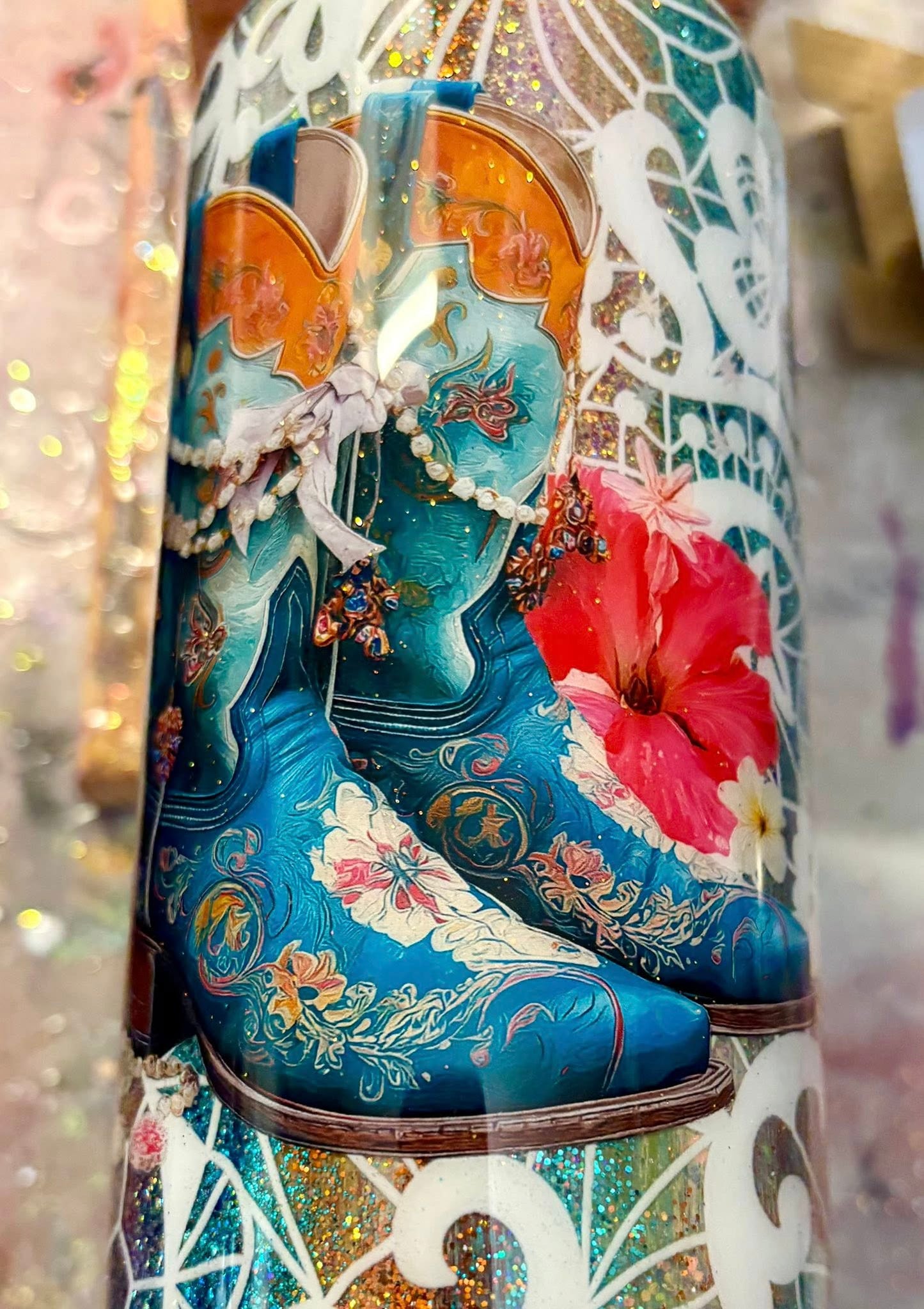 30 oz Western Themed Skinny Tumbler