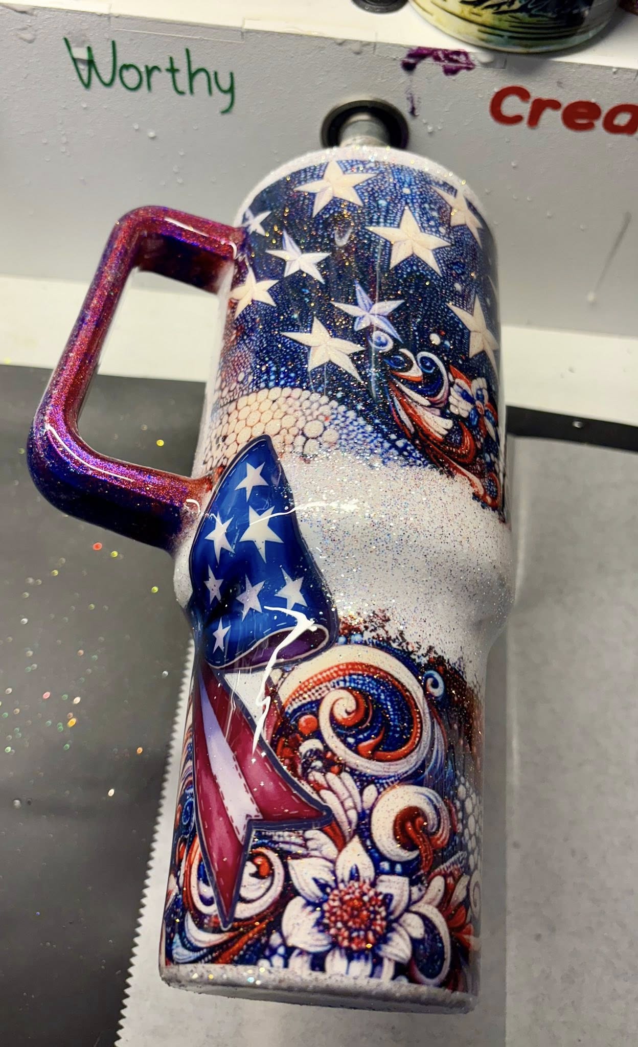 40 oz Travel Tumbler/Born in the USA