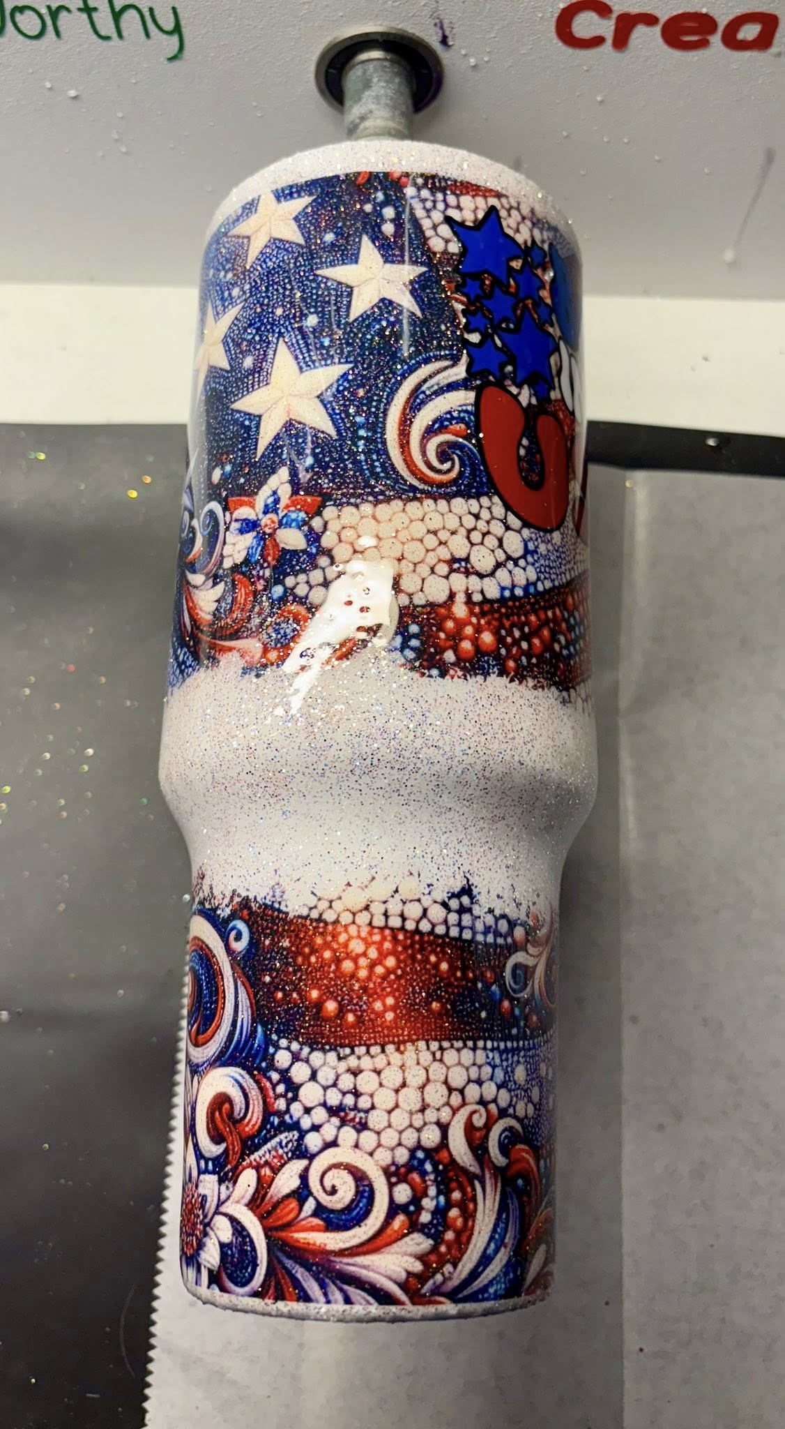 40 oz Travel Tumbler/Born in the USA