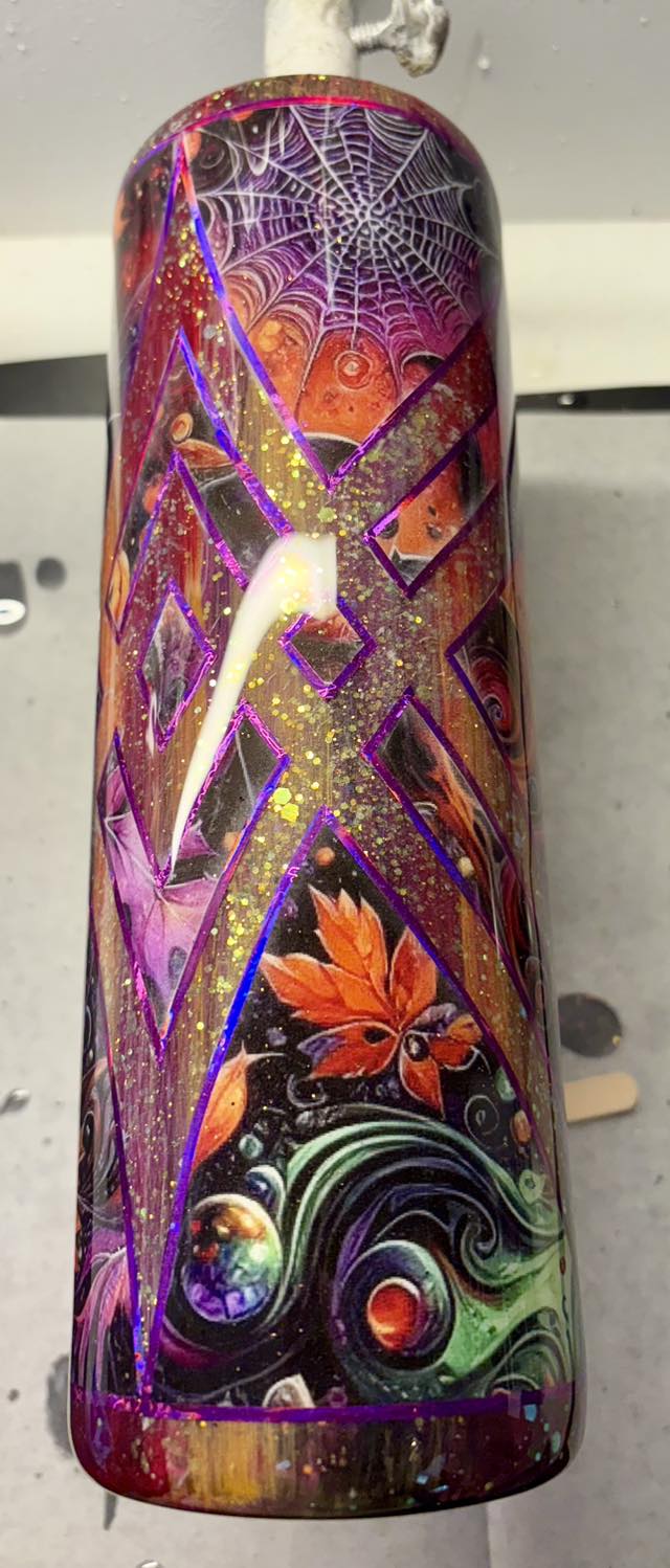 30 oz Skinny Straight Tumbler/Halloween vinyl cut out