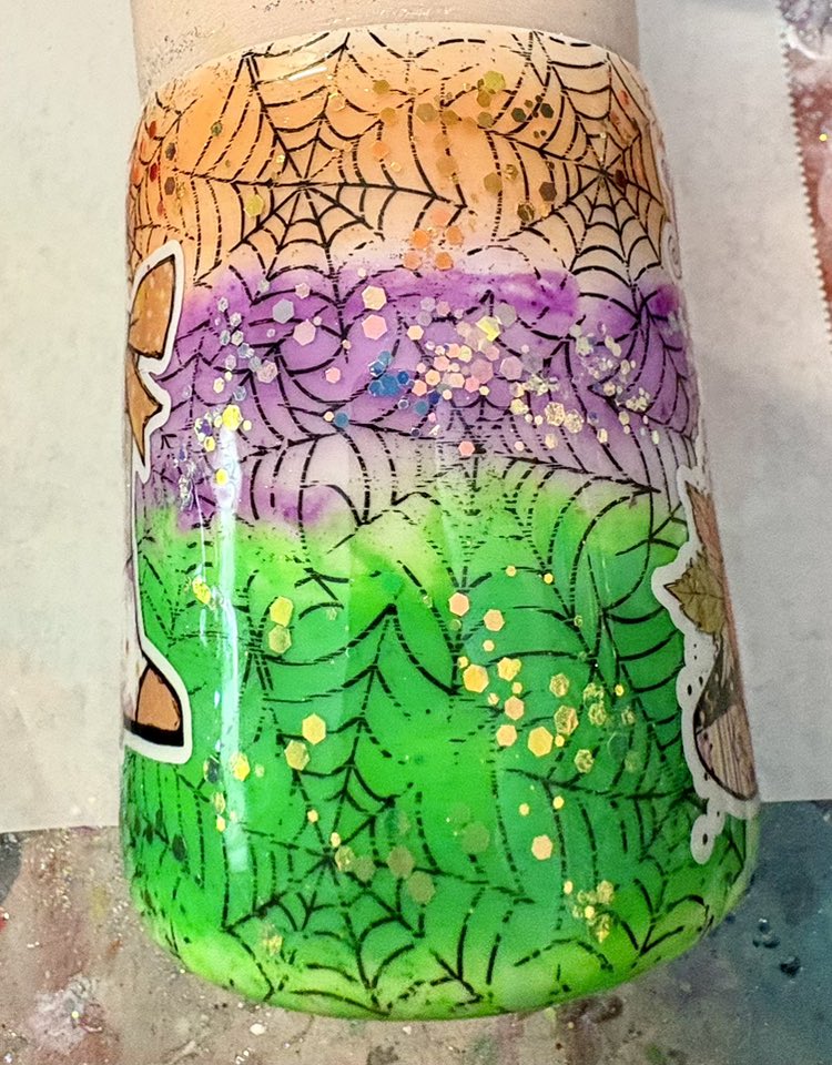 10 oz Halloween Themed glow tumbler