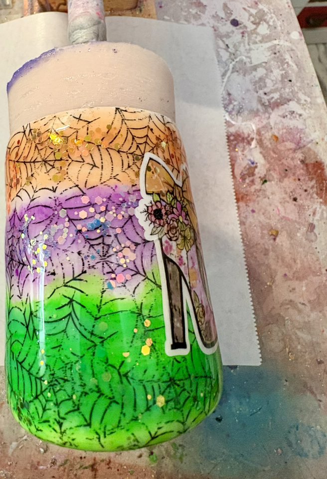 10 oz Halloween Themed glow tumbler