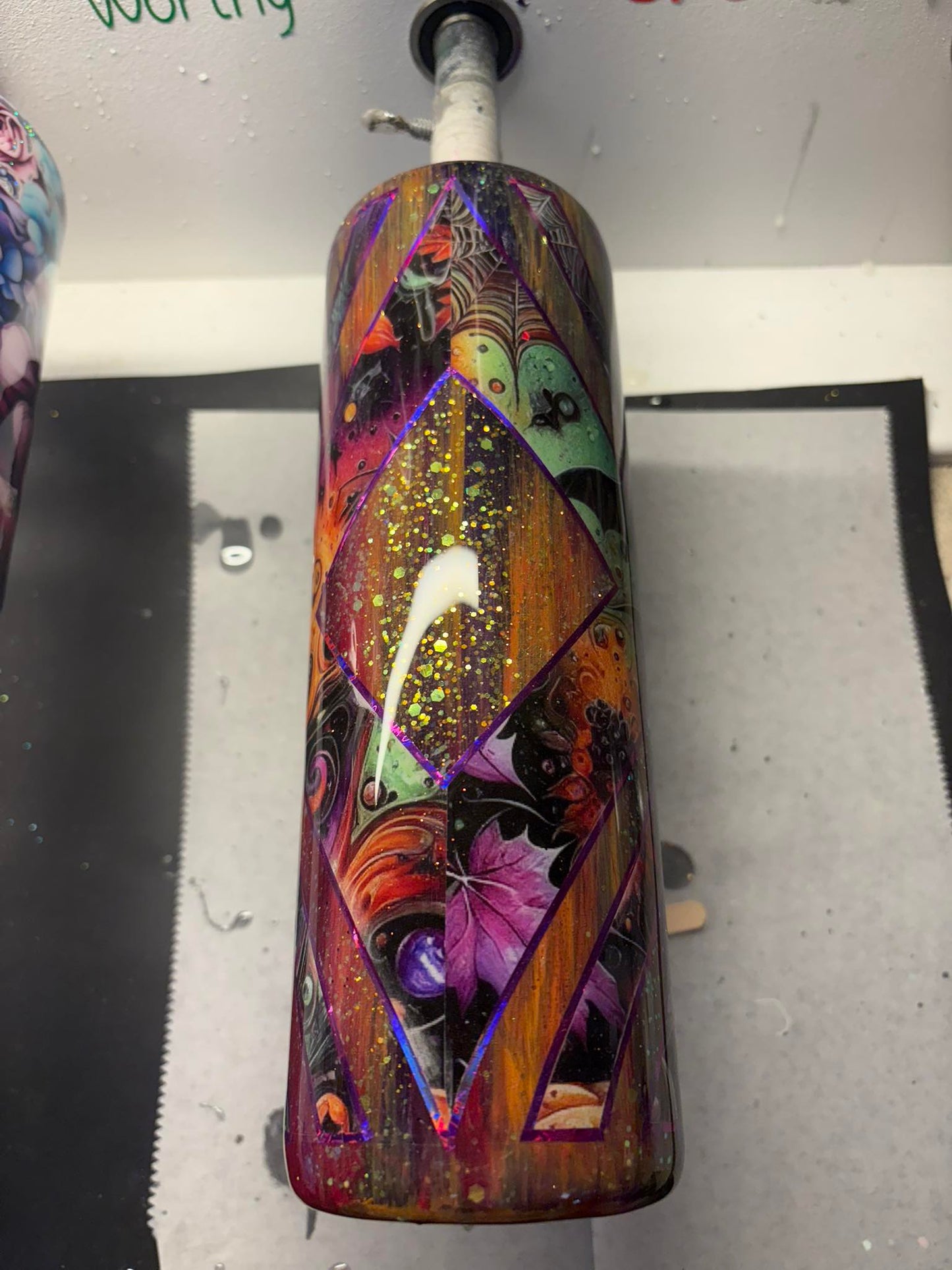 30 oz Skinny Straight Tumbler/Halloween vinyl cut out