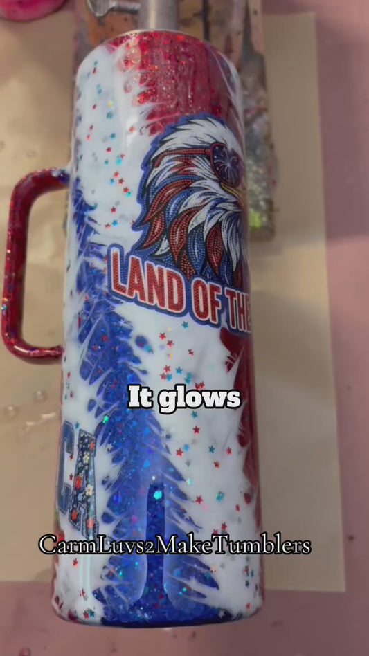 35 oz skinny Patriotic Tumbler